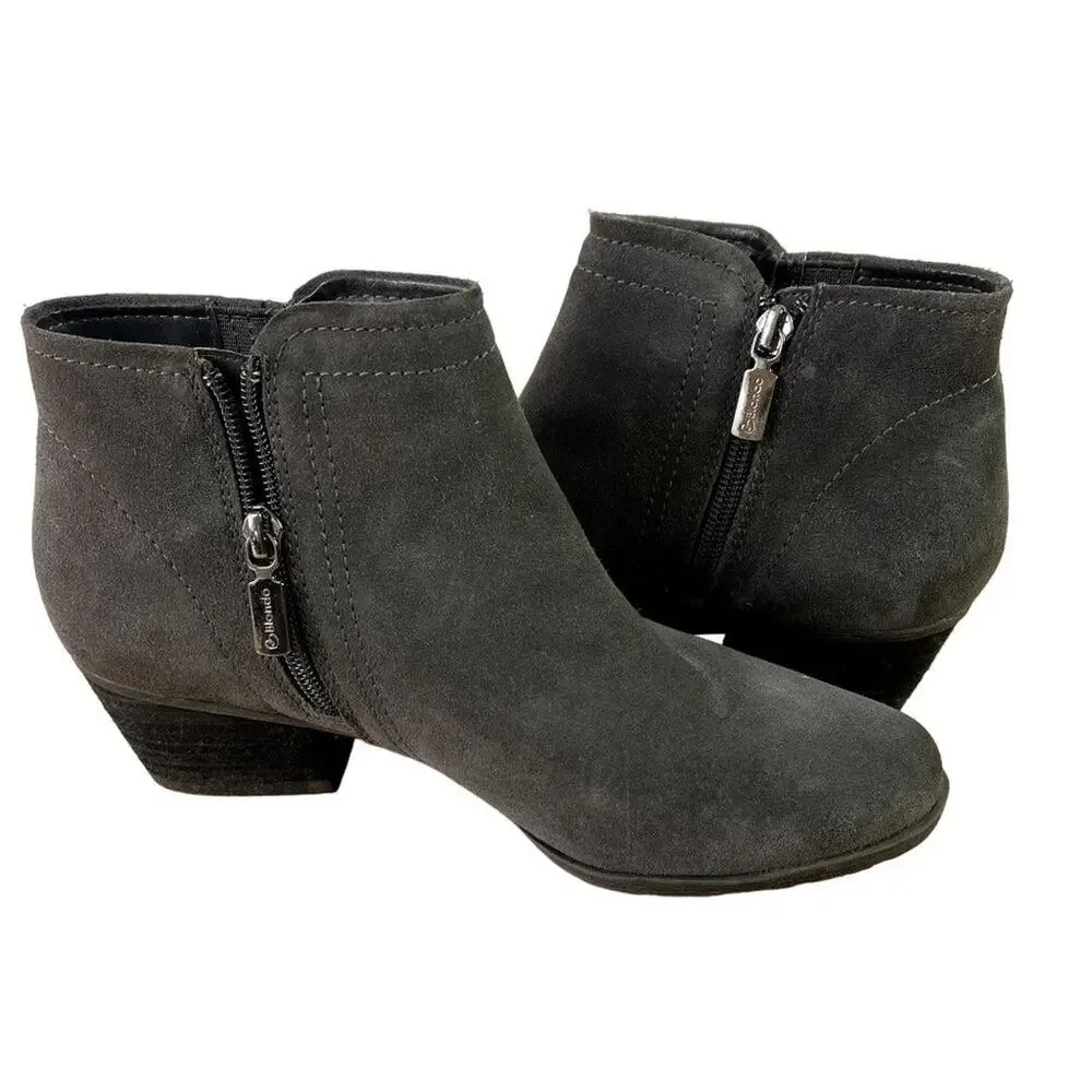 Blondo Ankle Bootie Women's Size 7.5M Waterproof Gray Suede